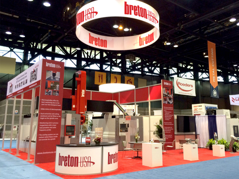 Large trade show booth
