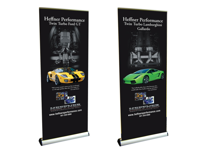 2 Trade show banner stands