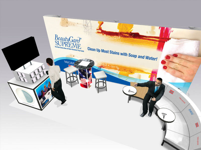 Rendering of trade show booth
