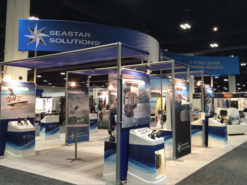 Large trade show booth