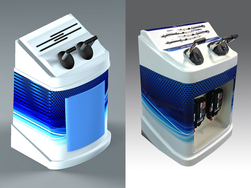 Rendering of boat equipment trade show display