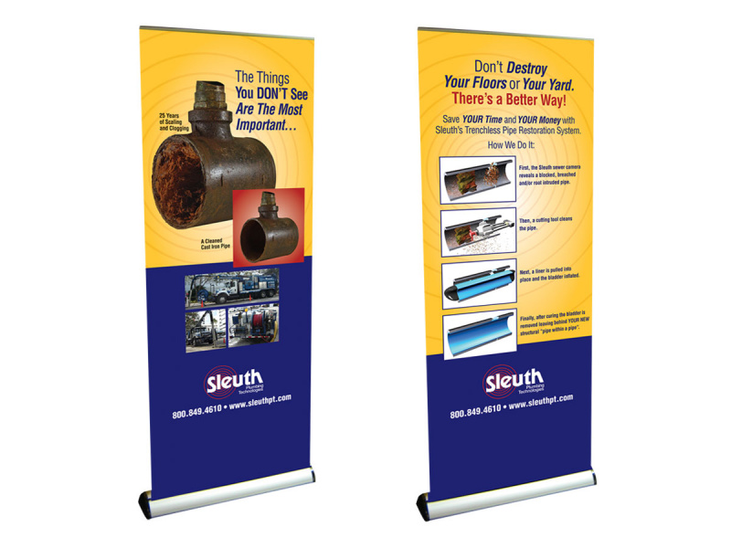 2 Trade show banner stands