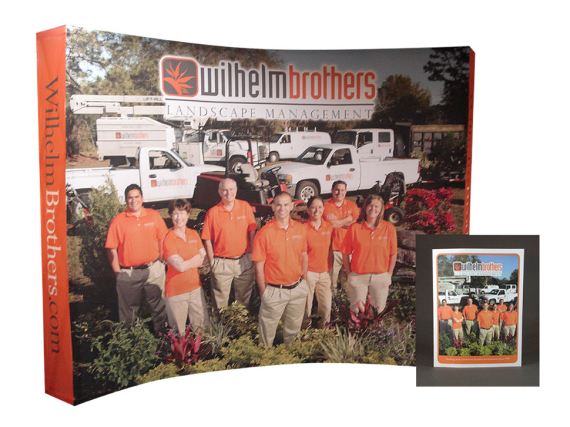 10 foot trade show booth and brochure