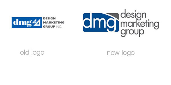 Before and after of DMG Logo