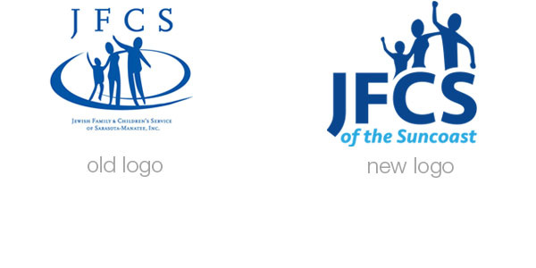 Before and after of JFCS logo