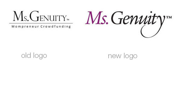 Before and after of Ms Genuity logo