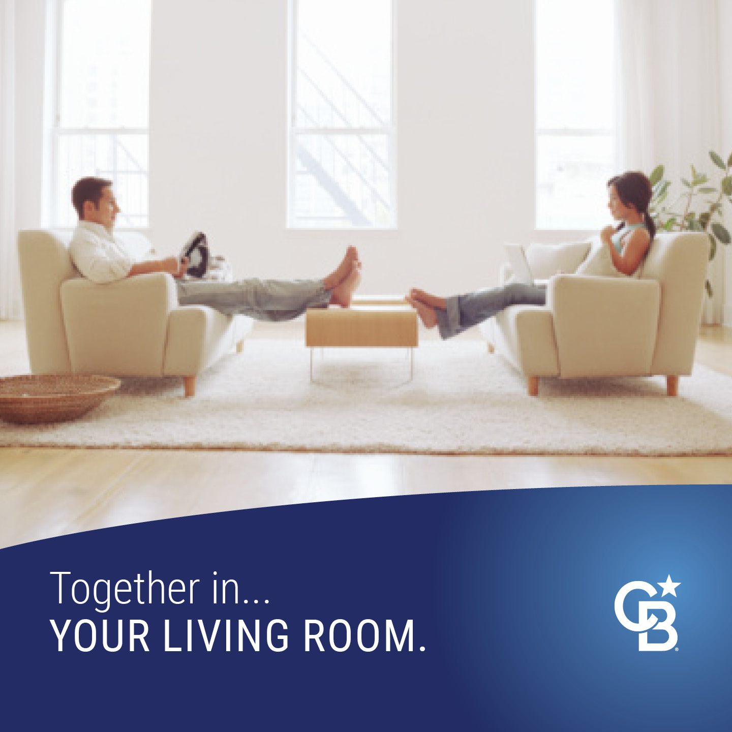 Man and woman reading magazines